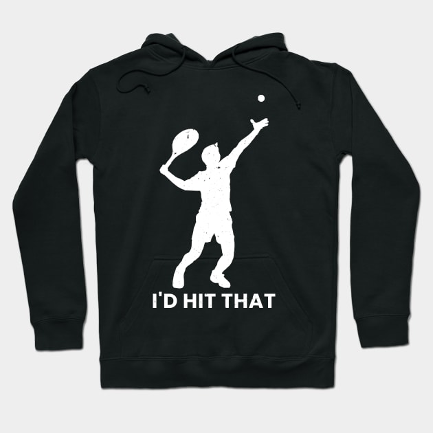 funny tennis Hoodie by Ojo Dewe